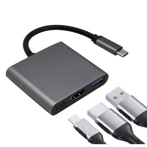 Cable Convertisseur Digital USB C 3.1 Male vers HDTV+USB A Femelle Data Argent - Imagen 1 de 9
