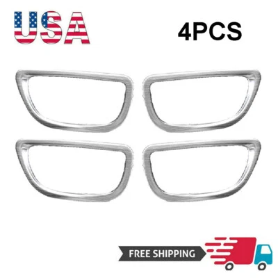 4X For Toyota Corolla 2014-2018 Silver Titanium Interior Door Handle  Cover Trim Foto 1 de 4