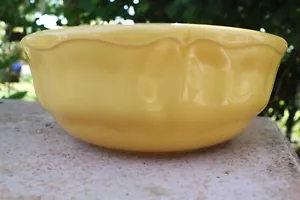 Varages Vintage French Art Pottery Luberon Yellow Large Serving Bowl 10 " x 4 " - Picture 1 of 9