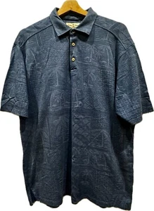 Tommy Bahama Herren 70% Seide 30% Baumwolle Blau Camp Hemd Größe L - Top - Bild 1 von 4