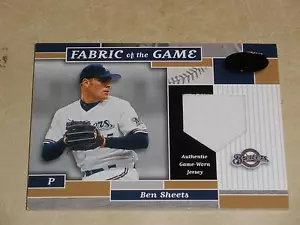 2002 Leaf Certified Fabric of the Game Jersey Ben Sheets SAMPLE 1/1 - Picture 1 of 1
