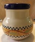 Polish Pottery Small Jar with Lid Canister Hand Painted Cookie Jar 