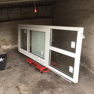 Haustüre mit Oberlicht Aluminium weiß 1120x3140 mm - Bild 1 von 8