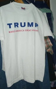 Trump Make America Great Again weißes T-Shirt Erwachsene Medium 100 % Baumwolle neu - Bild 1 von 6