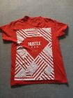 Popular Posion Red Hustle Tee Shirt Short Sleeve *Tiny Hole In Bottom Discounted