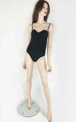 La Perla Bodysuit,intricately beaded and features in built cup AU 12 Black Foto 1 de 3