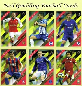 Topps PREMIER GOLD 2017-2018 ☆ YELLOW PARALLEL ☆ Football Cards #1 to #75