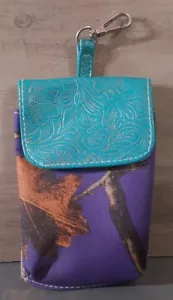 Cowgirl Trendy Clip On Side Geldbörse Extra Geldbörse Handyhülle Leder Canvas 4x7 - Bild 1 von 6
