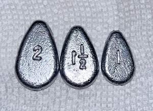 Sumideros sin rodillos 1, 1 1/2, 2 oz pesos deslizantes bagre sumidero surf - Imagen 1 de 9