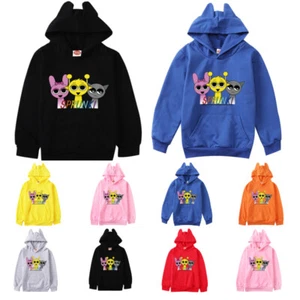 Kids Girls Boys Sprunki Hoodie Casual Hoodie T-shirt Jumper Tops Pullover Gifts - Picture 1 of 27