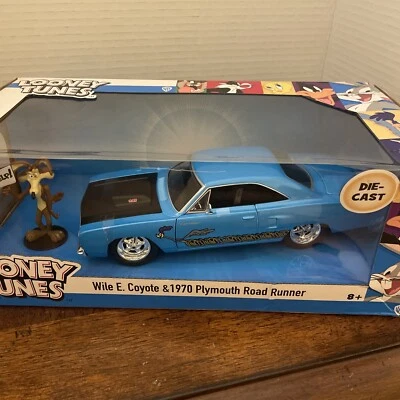 Jada Looney Tunes 1970 Plymouth Road Runner 1:24 with Wile E Coyote Blue 32038 - Изображение 1 из 4