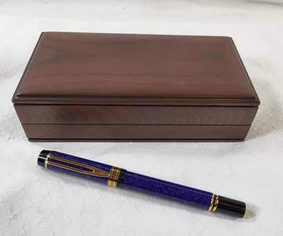 Pluma Estilográfica Waterman Blue Le Man 100 18k Nuevo en Caja Sin Usar Años 90 De Colección Caja Original Foto 1 de 4