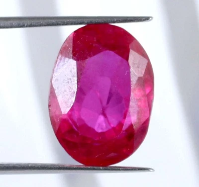 Pink Rubellit Turmalin Natürlich 8.35 Karat Oval Schliff Edelstein Zertifiziert - Bild 1 von 4