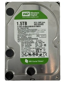 Western Digital Digital Caviar Green 1.5TB Internal 5400RPM 3.5" SATA 64MB CACHE - Picture 1 of 7