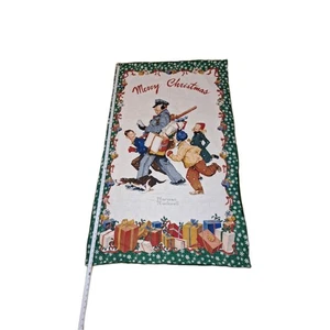 Fieltro colgante de pared de tela Norman Rockwell hecho a mano Vit Christmas 34" x 58" a elegir - Imagen 1 de 8