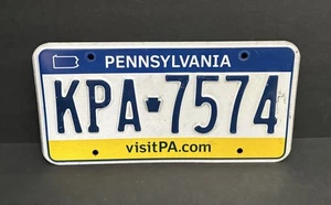 Pennsylvania License Plate — KPA - 7574 VISIT PA.COM — Excellent Condition !! - Picture 1 of 22