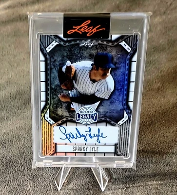 Leaf Bronx Legacy Sparky Lyle BA-SL1 2025 automático #d 11/65 recubierto  Foto 1 de 3