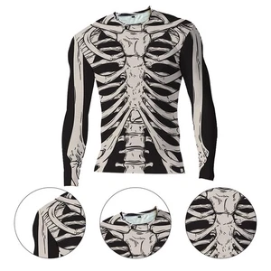 1Pc Men's Cool Halloween Paint T-shirt Sleeve Halloween Costume Men T-shirt - Picture 1 of 12