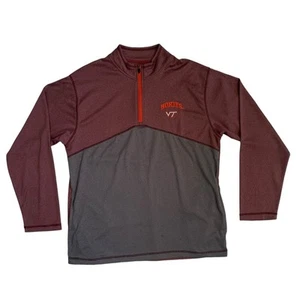 KA Knights Apparel Men's Size L 42-44 Virginia Tech Hokies 1/4 Zip Shirt - Picture 1 of 14