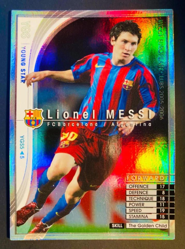 2005-06 Panini WCCF European Clubs Young Star YGS Lionel Messi refractor card - Image 1 of 2