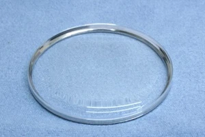 Omega 31.6mm Alternative Silver Vetro Crystal Glass Uhrenglas Verre With LOGO - Imagen 1 de 2