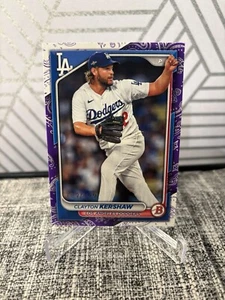 CLAYTON KERSHAW 2024 Bowman Purple Pattern Parallel /199 Dodgers #56 - Picture 1 of 2