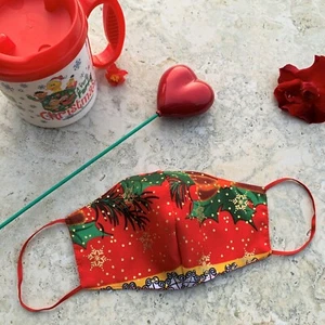 Christmas Face Mask for Holiday Party Face Mask Washable Reusable Ships Fast USA - Picture 1 of 22