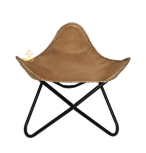 Genuine Leather Ottoman–Indoor/Outdoor Decoration Stool, Footrest Stool PL2-247 - Picture 1 of 5