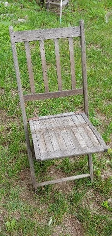 Antique Wood Folding Chairs Early 1900's Great Look Cover