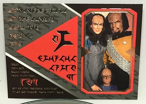 Star Trek 1995 Temporada 3 - Tarjeta Klingon en relieve - S13 - Imagen 1 de 2