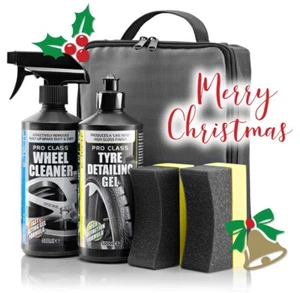 E-Tech Amazing Kit Cura Auto Ruote e Pneumatici Set Regalo Pulitore Ruote Gel Pneumatici e Pad - Foto 1 di 12