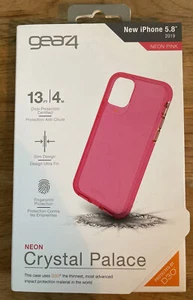 iPhone 11 Pro Hülle GEAR4 Crystal Palace D3O 4m Fallschutz - neonrosa NEU - Bild 1 von 4