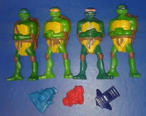 2007 * SET OF ALL 4 McD TURTLES (1) * McDONALD`S TEENAGE MUTANT NINJA TMNT - Picture 1 of 15