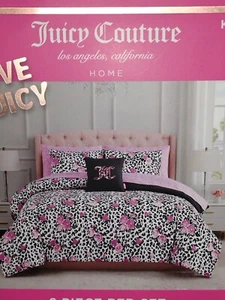 JUICY COUTURE 8 PIECE BED SET KING SIZE JUICY COUTURE 8 PIECE COMFORTER SET KING - Picture 1 of 8