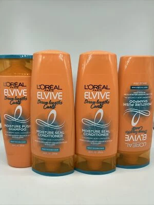 (4) L'Oreal Elvive Dream Lengths Curls Shampoo Conditioner Wavy Curly Hair 12.6o - Image 1 of 3
