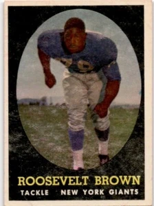1958 Topps Football #102 ROOSEVELT BROWN New York Giants - Picture 1 of 2