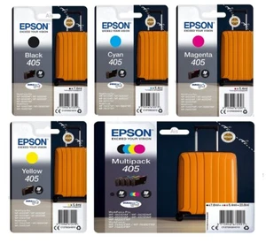 Cartucho de tinta original Epson 405, maleta, WF-3800DWF WF-3820DWF WF-3825DWF, LOTE - Imagen 1 de 13