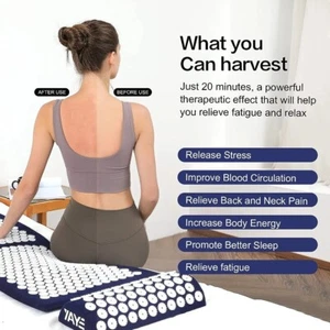 Acupressure Mat and Pillow Set with Bag - Extra Long 51.18 X 19.6 inch $69 - Picture 1 of 6