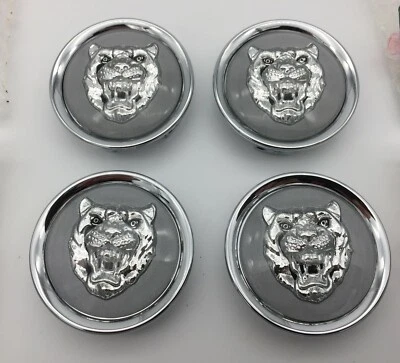 GENUINE JAGUAR NEW GREY SILVER ALLOY WHEEL CENTRE CAP BADGES XJ6 XJ8 12 XJ40 XK8 - Image 1 of 4