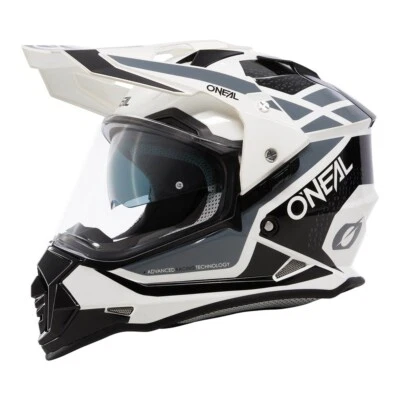 ONEAL Sierra 2 V.24 ADVENTURE MOTORCYCLE HELMET Gloss Wht/Blk/Gry Size Large Foto 1 de 4