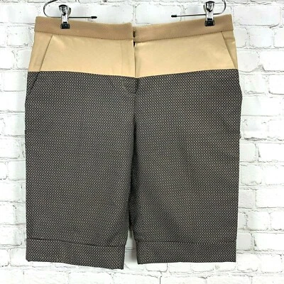 Dolce & Gabbana Shorts Khaki Tan Wool Silk Circle Walking Bermuda size 44 10 US - Image 1 of 4