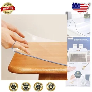 Durable Custom Cut Clear PVC Table Protector - Versatile for All Furniture Types - Picture 1 of 11