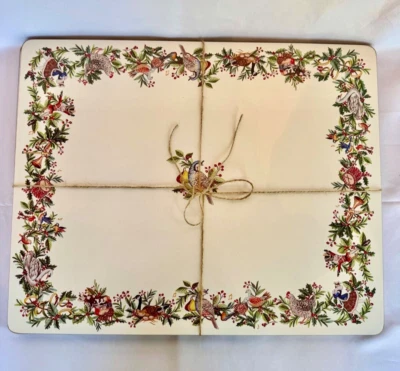 Pottery Barn 12 days of Christmas Cork Placemats Set of 4 - Image 1 of 4