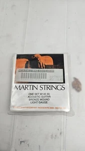 Vintage MARTIN STRINGSONE SET M140 (6) ACOUSTIC GUITAR BRONZE WOUND LIGHT GAUGE - Picture 1 of 10