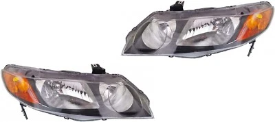 Headlights For 2006 2007 2008 Honda Civic 4 Door Sedan Left Right Pair Foto 1 de 4