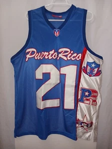 CAMISETA VINTAGE MEGA MARCA EE. UU. AFICIONADOS AL BALONCESTO DE PUERTO RICO ENTUSIASTAS TALLA XL - Imagen 1 de 6