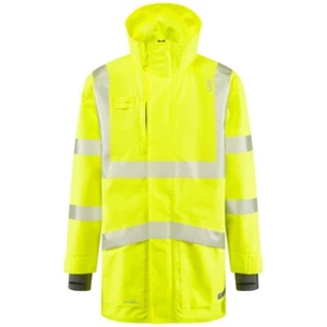 Leo CLOVELLY Warnschutz Wasserdicht Atmungsaktiv Gelb Executive Anorak #A04 - Bild 1 von 7