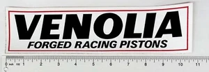 "Calcomanía adhesiva de carreras Venolia Pistons de 1980 Street Outlaw NHRA Nascar 10""" - Imagen 1 de 2