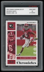 DEVONTA SMITH 2021 PANINI CHRONICLES DRAFT SELECCIÓN 10 ÁGUILAS TARJETA DE NOVATO DE PRIMER GRADO - Imagen 1 de 1