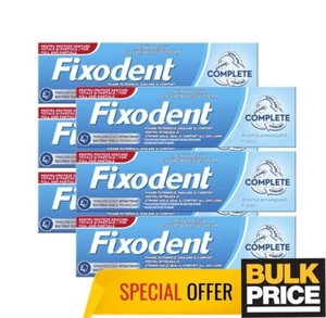 Fixodent Complete Fresh Denture Adhesive Cream Strong Hold 6 x 47g Bulk Pack - Picture 1 of 6